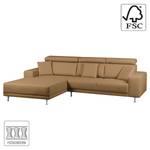 Ecksofa Zicavo Kunstleder - Cappuccino - Longchair davorstehend links