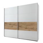 Armoire à portes coulissantes Bert Blanc alpin / Imitation chêne parqueté - Largeur : 270 cm