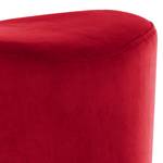 Gestoffeerde hocker Venoy fluweel - Rood