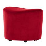 Gestoffeerde hocker Venoy fluweel - Rood