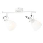 Plafondlamp Slalom melkglas/ijzer - Aantal lichtbronnen: 2