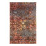 Laagpolig vloerkleed Menga textielmix - Grijs/oranje - 80 x 150 cm