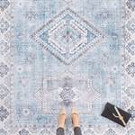 Laagpolig vloerkleed Gratia geweven stof - Jeansblauw - 200 x 290 cm