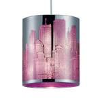 Hanglamp City polypropyleen / chroom - 1 lichtbron - Roze