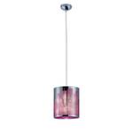 Suspension City Polypropylène / Chrome - 1-ampoule - Rose foncé