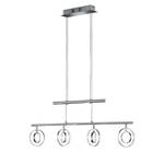 LED-hanglamp Prater chroom - 4 lichtbronnen