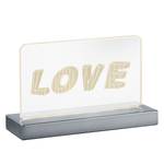 LED-tafellamp Love kunststof / chroom - 1 lichtbron