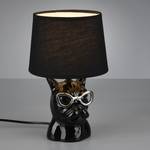 Tafellamp Dosy textielmix / keramiek - 1 lichtbron - Zwart