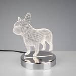 LED-Tischleuchte Dog Kunststoff / Chrom - 1-flammig