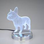 LED-tafellamp Dog kunststof / chroom - 1 lichtbron