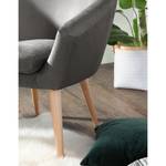 Fauteuil Tippytoe VI antieke leerlook - Bruingrijs