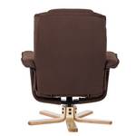 Relaxfauteuil Canillo II (met hocker) microvezel - bruin