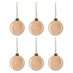 Kerstballen Aurora (set van 6) PVC - champagnekleurig