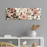 Bild Bouquet Holzwerkstoff - Creme / Rosa