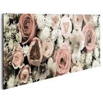 Bild Bouquet Holzwerkstoff - Creme / Rosa