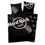 Bettwäsche Hard Rock Café Baumwolle - Schwarz / Weiß - 135 x 200 cm + Kissen 80 x 80 cm