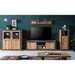 Buffet Weldon Acacia massif / Placage en pierre / Acacia / Noir