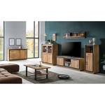 Buffet Weldon Acacia massif / Placage en pierre / Acacia / Noir