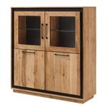 Highboard Weldon massief acaciahout/steenfineer - acaciahout/zwart