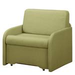 Slaapfauteuil Disley II geweven stof - Pistache groen - Met armleuningen