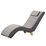 Ligfauteuil Sandon II kunstleer - Velours Ravi: Taupe