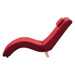 Chaise relax Sandon II Imitation cuir - Velours Ravi: Rouge