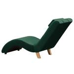 Ligfauteuil Sandon II kunstleer - Velours Ravi: Antiek groen