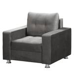 Fauteuil Upwell II microvezel - Donkergrijs - Zonder hocker