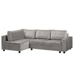 Ecksofa Upwell II Microfaser - Grau - Ottomane davorstehend links