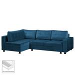 Ecksofa Upwell II Microfaser - Marineblau - Ottomane davorstehend links