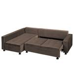 Ecksofa Upwell II Microfaser - Braun - Ottomane davorstehend links