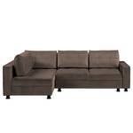 Ecksofa Upwell II Microfaser - Braun - Ottomane davorstehend links