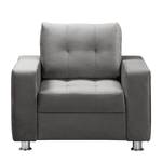 Fauteuil Upwell II microvezel - Donkergrijs - Met hocker