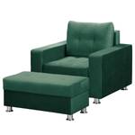 Fauteuil Upwell II microvezel - Donkergroen - Met hocker