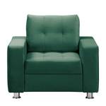 Fauteuil Upwell II microvezel - Donkergroen - Met hocker