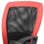 Chaise de bureau Nyer Imitation cuir et mesh / Métal - Noir - Rouge