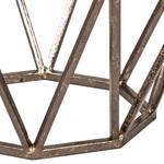Bijzettafel Lindsfors II glas/staal - antiek bronskleurig