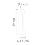 LED-tafellamp Slim I Wit - Glas - Metaal - 6 x 39 x 6 cm