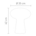 Tischleuchte Bilbao Milchglas / Eisen - 1-flammig - Silber - Höhe: 42 cm