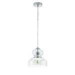 Hanglamp Ullaste transparant glas / staal - 1 lichtbron