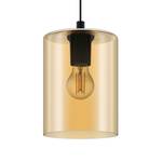Hanglamp Cadaques Beige - Glas - Metaal - Hoogte: 110 cm