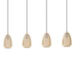 Suspension Alobrase VI Verre / Acier - 4 ampoules