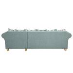 Ecksofa Colares II Webstoff - Pastellblau - Longchair davorstehend rechts