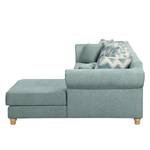 Ecksofa Colares II Webstoff - Pastellblau - Longchair davorstehend rechts