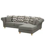 Ecksofa Colares II Webstoff - Grau - Longchair davorstehend rechts