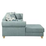 Hoekbank Colores II geweven stof - Pastelblauw - Longchair vooraanzicht links