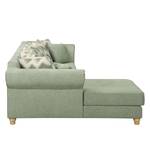 Ecksofa Colares II Webstoff - Mintgrau - Longchair davorstehend links