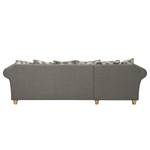 Ecksofa Colares II Webstoff - Grau - Longchair davorstehend links