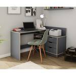 Bureau d’angle Paroy Imitation chêne Sonoma - Anthracite