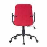 Chaise de bureau Parly Tissu / Métal - Rouge / Noir
